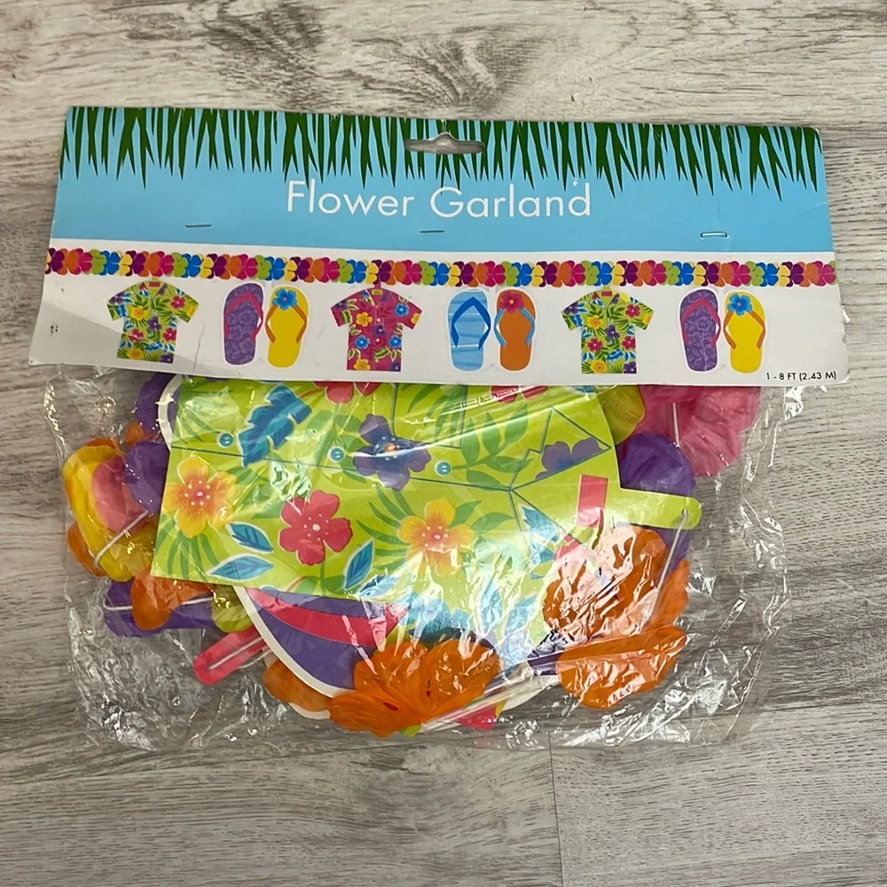 New In Package Flower Garland Multi-Color - Free Added to Any Bundle of 2